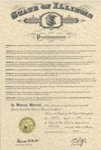 Proclamation from State of Illinois for Arab American Heritage Month 2022